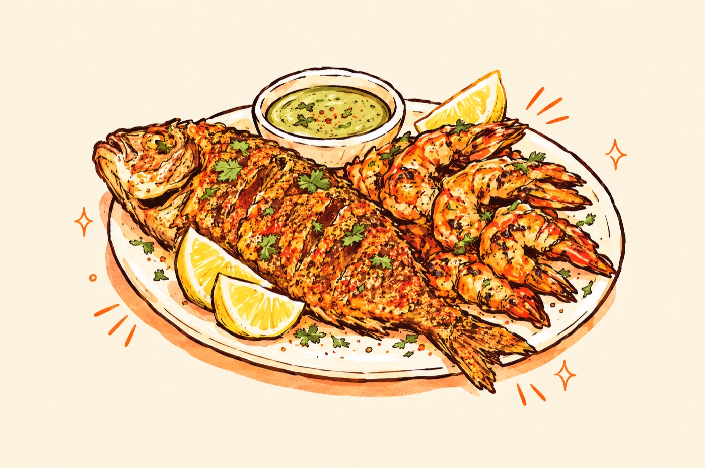 Seafood food in Dubai